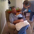 Bob holding Jackson, Brian
